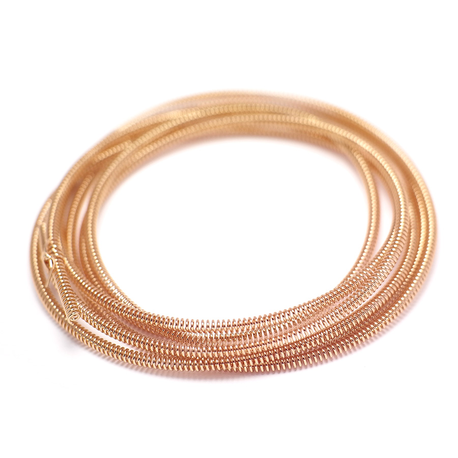 Rose Gold Bracelet - 용수철 체인, 로즈 골드 도금 황동