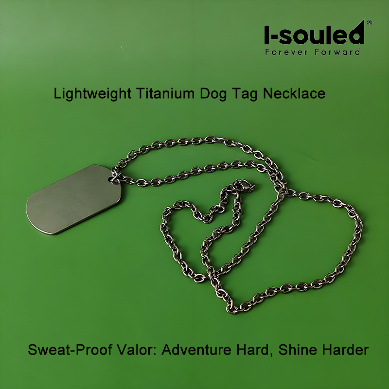 Mens Dog Tag Necklace - 남성용 티타늄 도그 태그 목걸이 스톤