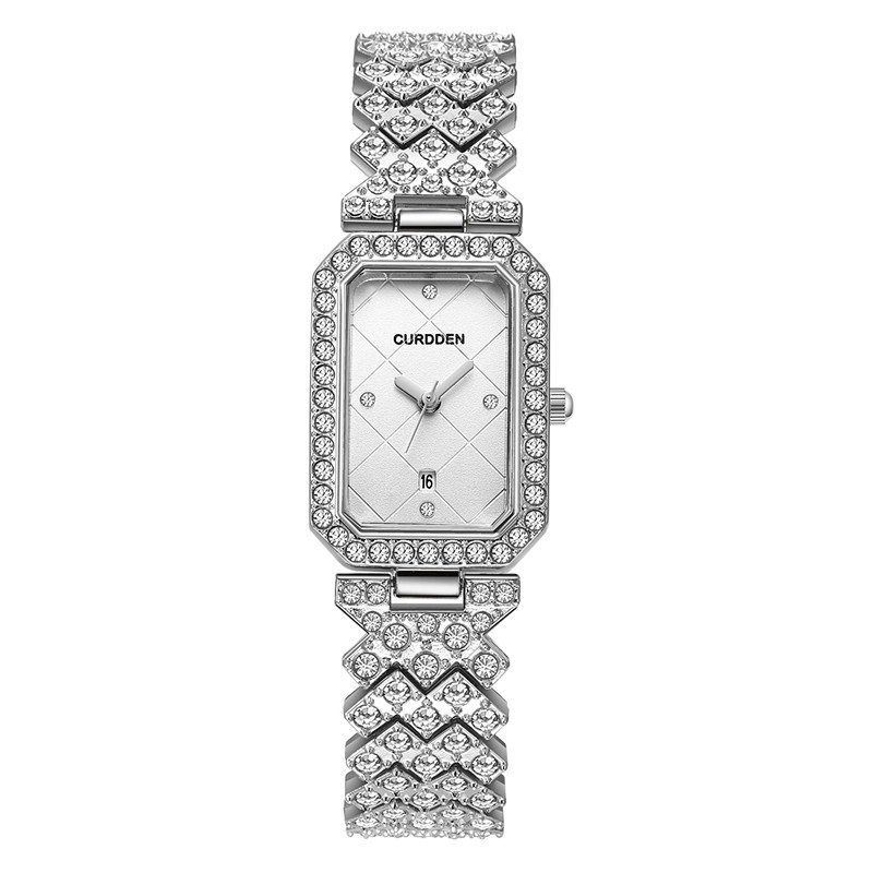 Jewelry Watches Silver - CURDDEN 여성용 오리지널 직사각형 시계, 캐주얼