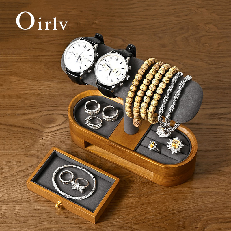 Jewelry Like Watches - Oirlv 단단한 나무 시계 주최자 선반