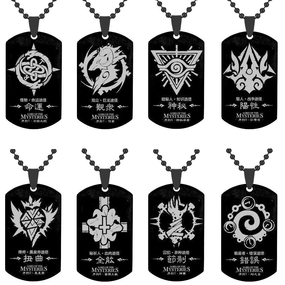 Mens Dog Tag Necklace - 여성용 애니메이션 미스터리 주님 목걸이, 개