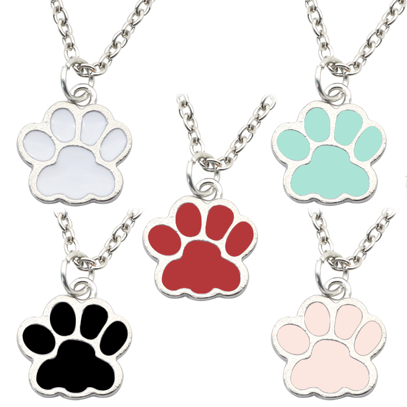 여성용 개 발 고양이 발자국 목걸이, Kpop 동물 드 - Mens Dog Tag Necklace 리뷰 및 가격