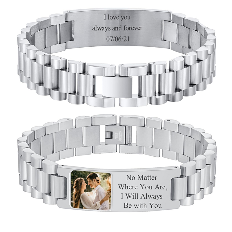 사용자 정의 그림 텍스트 팔찌 시계 밴드 스테인레스 스 - Jewelry Like Watches 리뷰 및 가격