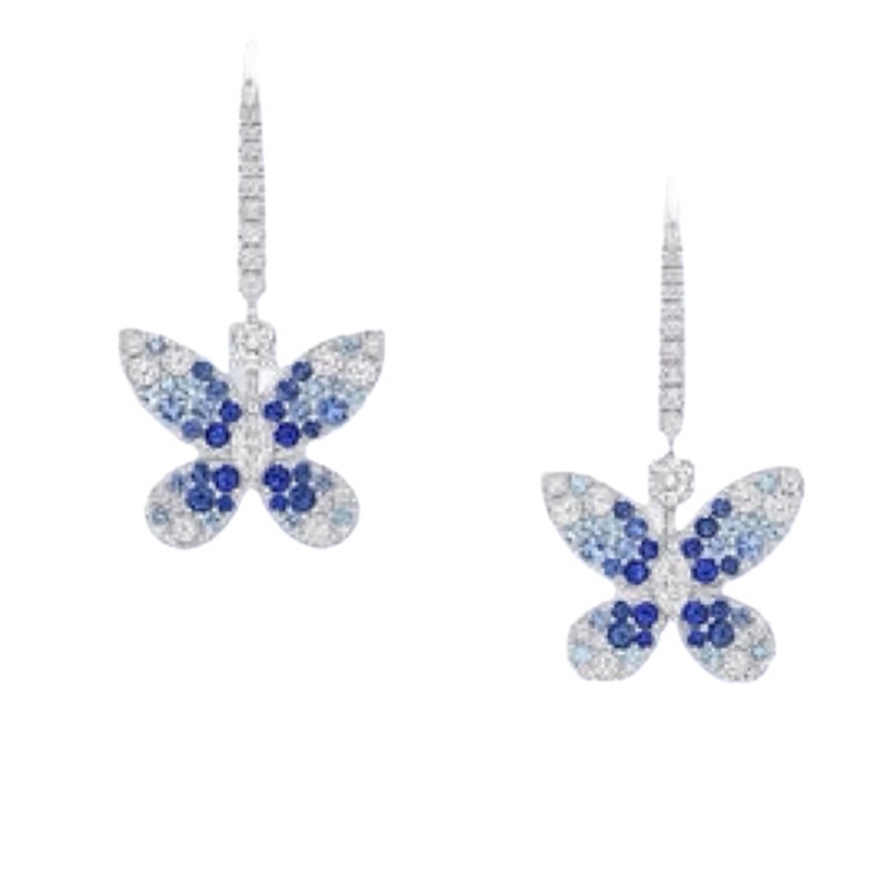 새로운 925 실버 하이 더블 블루 컬러 하이 카본 다 - Diamond Stud Earrings 리뷰 및 가격