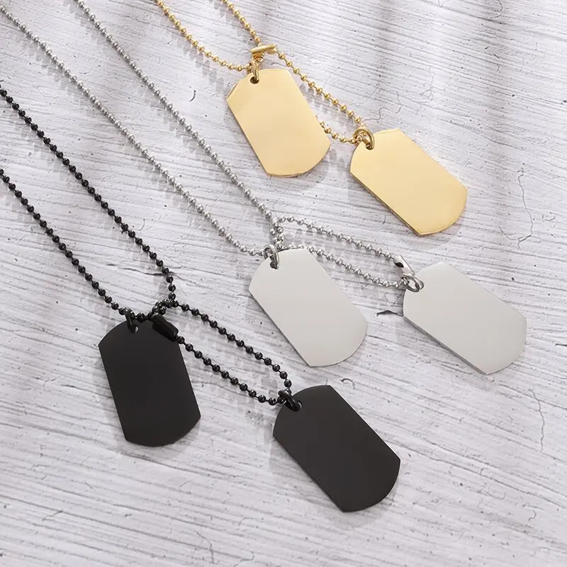 간단한 스테인레스 스틸 더블 개 태그 목걸이 높은 광택 - Mens Dog Tag Necklace 리뷰 및 가격