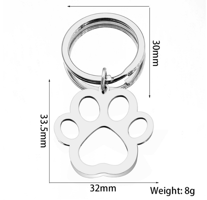5개 스테인리스 스틸 강아지 발바닥 키체인, 은색 패션 - Mens Dog Tag Necklace 리뷰 및 가격