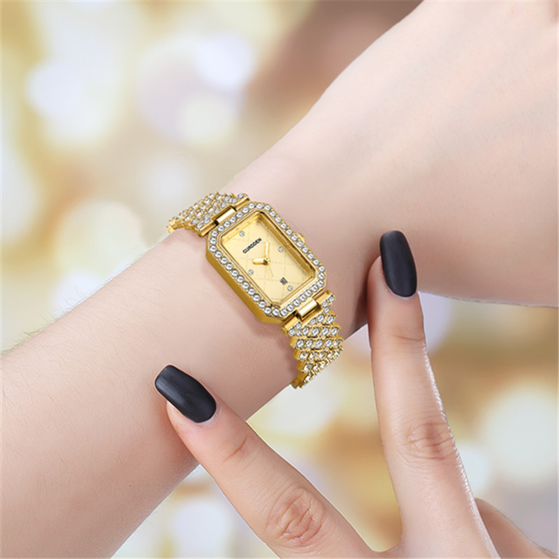 CURDDEN 여성용 오리지널 직사각형 시계, 캐주얼  - Jewelry Watches Silver 리뷰 및 가격