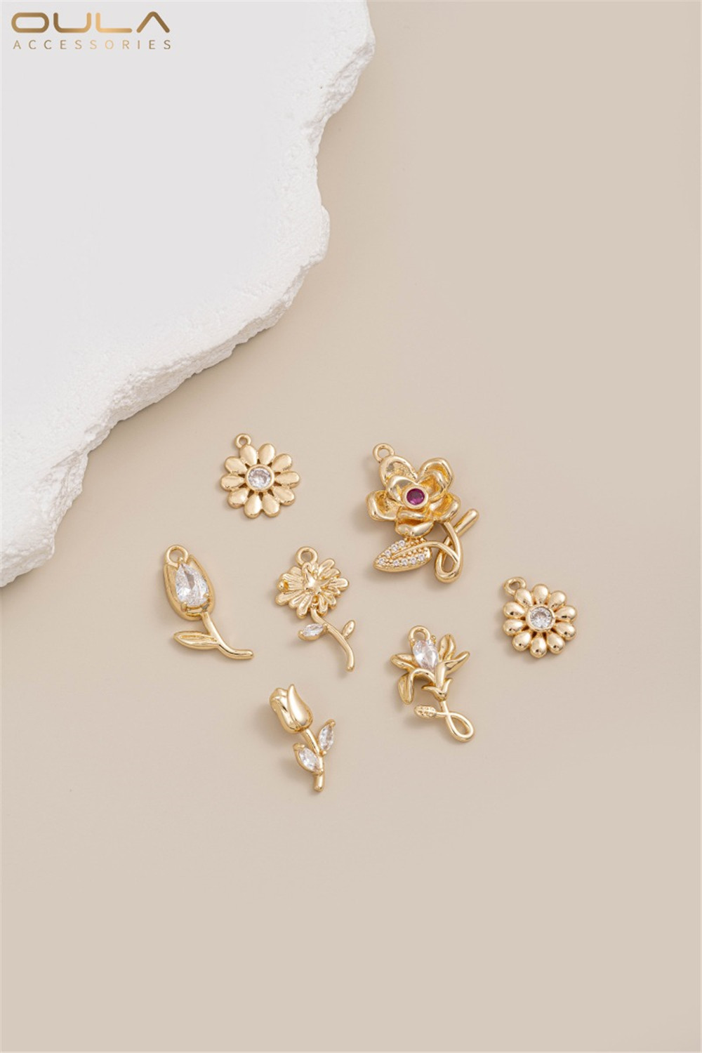 1PCS 14K 금도금 및 지르콘 상감 작은 데이지,  - Rose Gold Bracelet 리뷰 및 가격