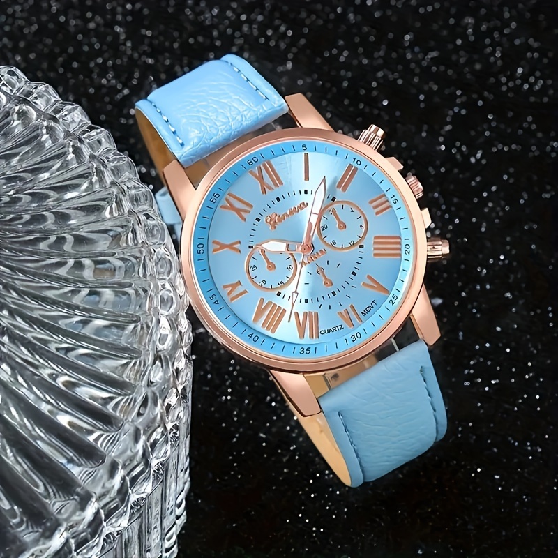 우아한 로즈골드 스카이블루 러브 스톤 콤보 시계 세트  - Stones Watches & Jewelry In Sweden Ab 리뷰 및 가격