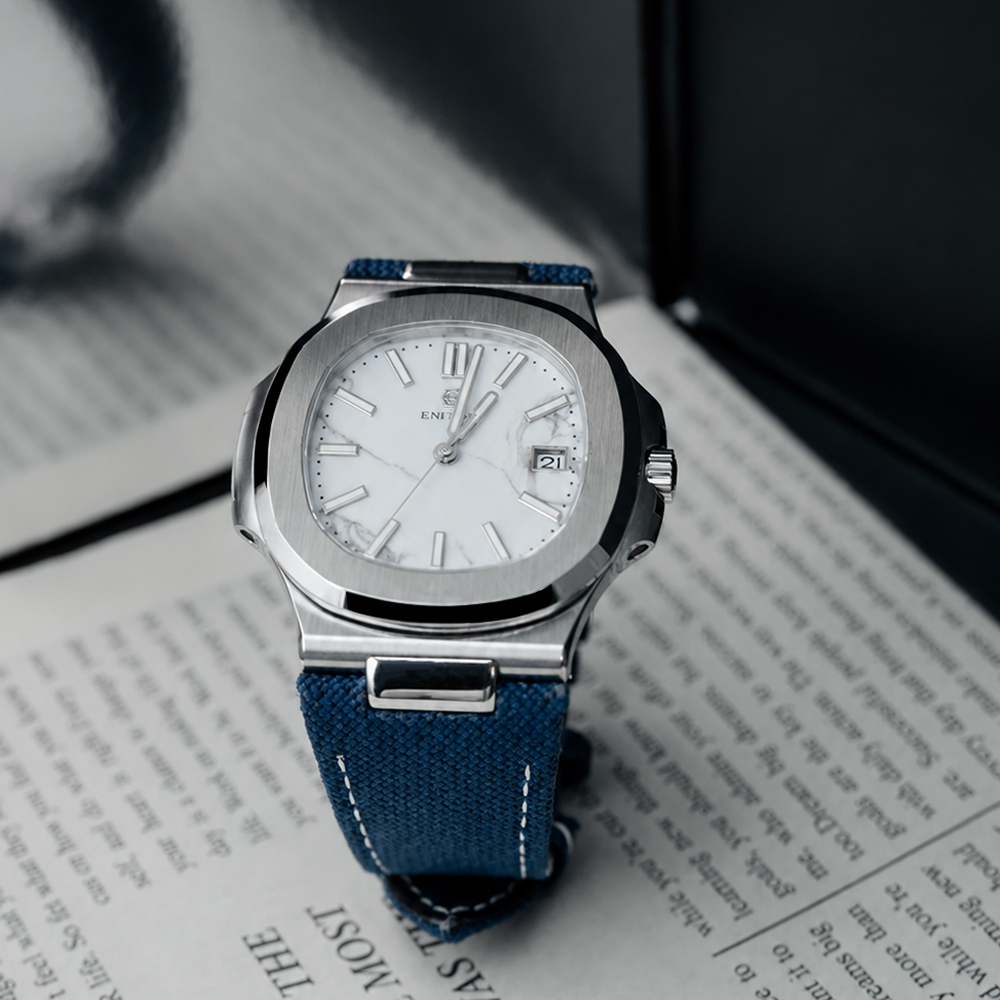 ENITON 38mm 스톤 다이얼 컴포지트 니트 스트랩 - Stones Watches & Jewelry In Sweden Ab 리뷰 및 가격