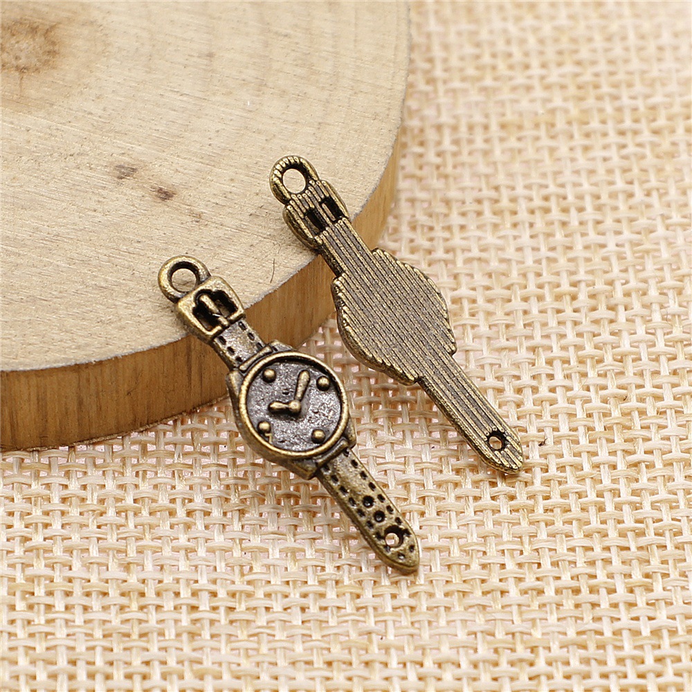 10개 30x9mm 2가지 색상 앤틱 실버 색상 앤틱  - Jewelry Watches Silver 리뷰 및 가격