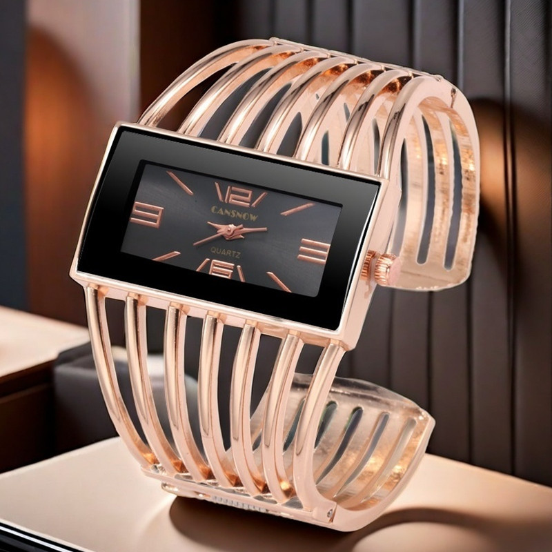 여성 팔찌 시계 럭셔리 직사각형 다이얼 팔찌 시계 여성 - Jewelry Watches Silver 리뷰 및 가격