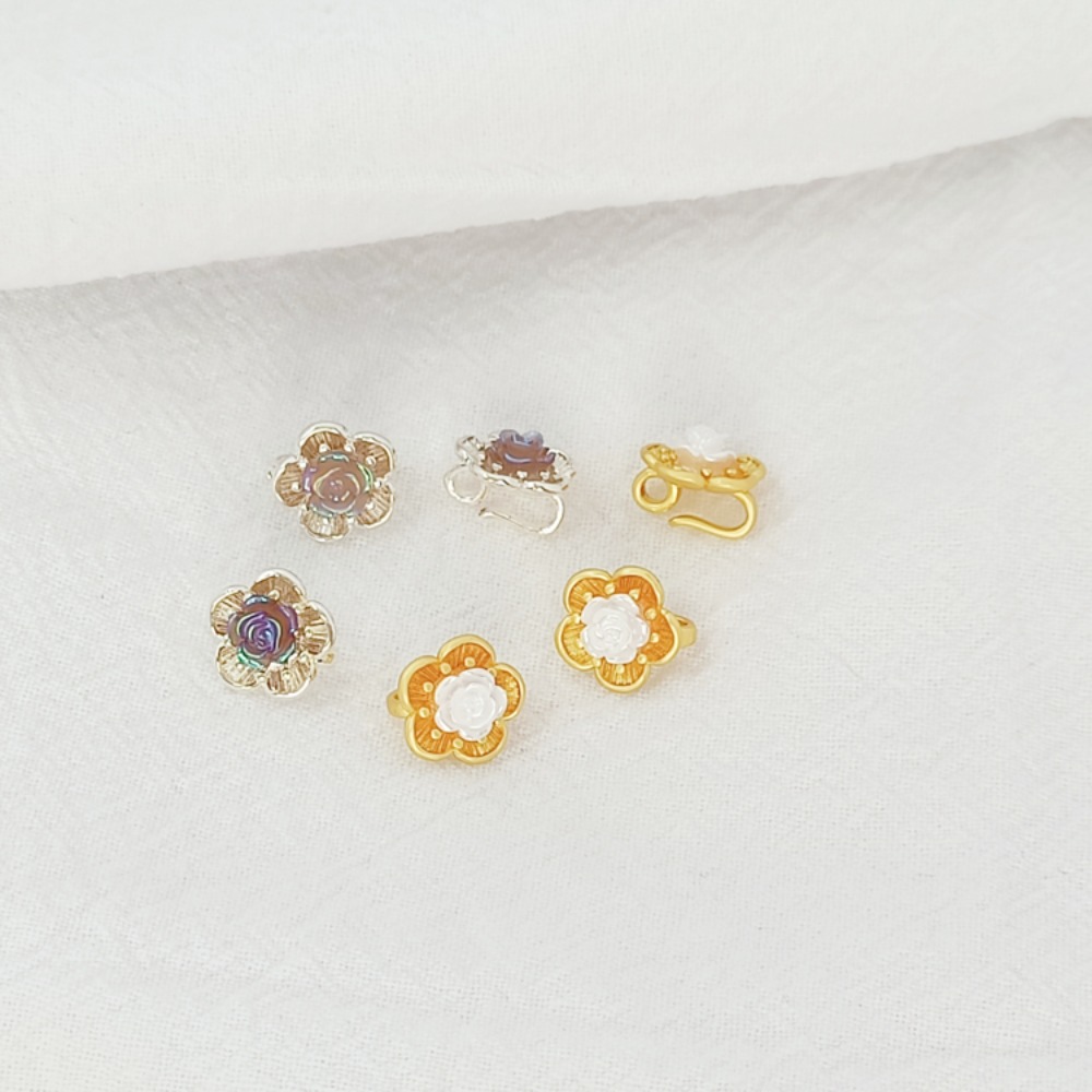 실버 18K 고대 스타일 골드 로즈 옷깃 버클, 꽃 클 - Rose Gold Bracelet 리뷰 및 가격