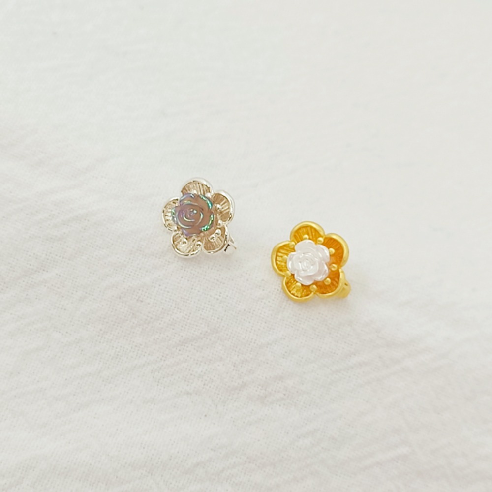 실버 18K 고대 스타일 골드 로즈 옷깃 버클, 꽃 클 - Rose Gold Bracelet 리뷰 및 가격
