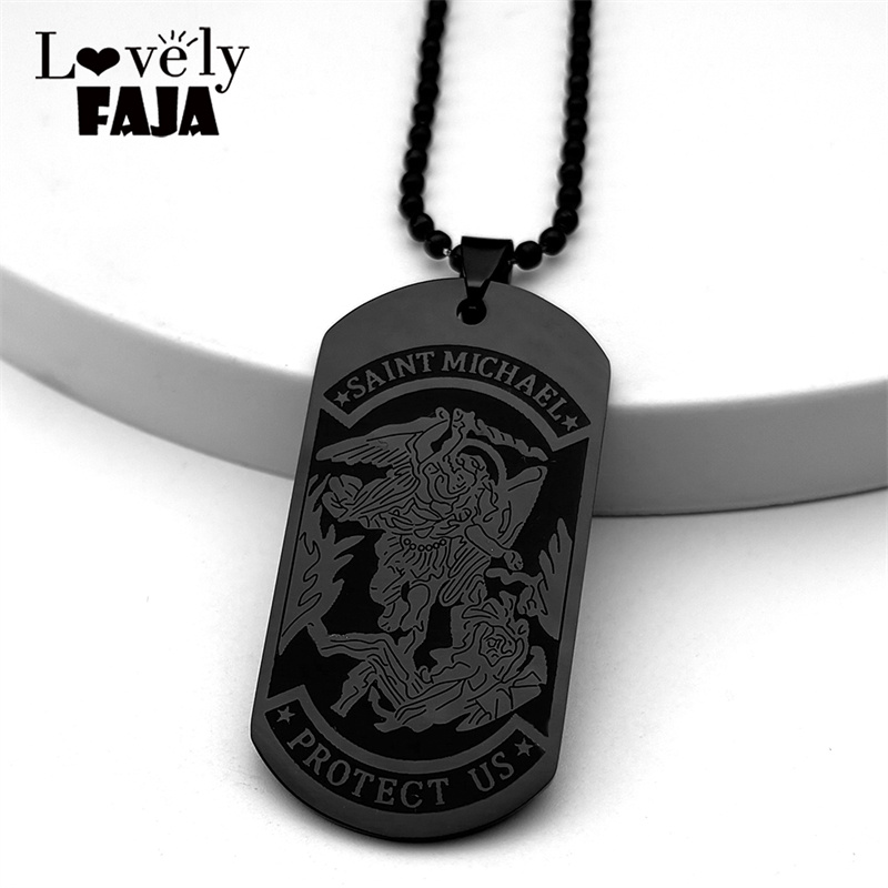 SAINT MICHAEL 보호 미국 대천사 스테인레스  - Mens Dog Tag Necklace 리뷰 및 가격