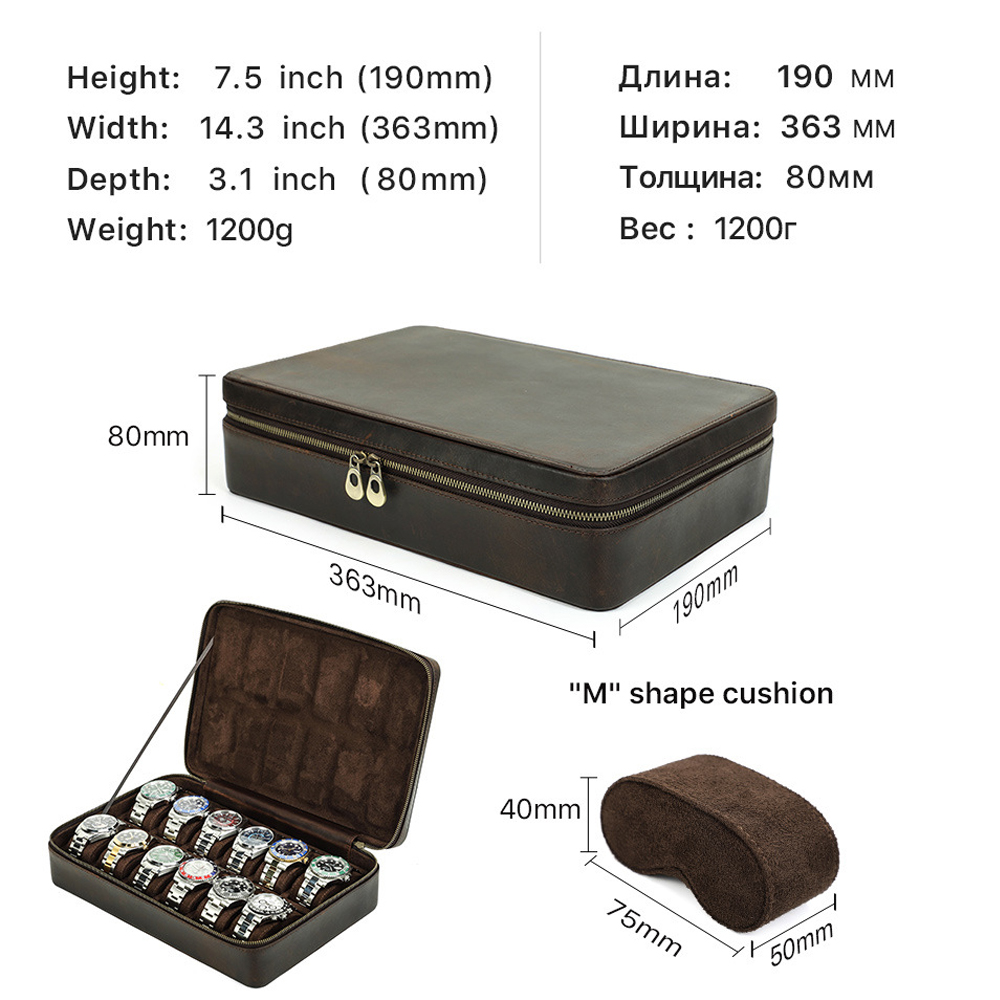 CONTACTS 패밀리 8/10/12 슬롯 빈티지 가죽 - Best Jewelry Watches Women 리뷰 및 가격