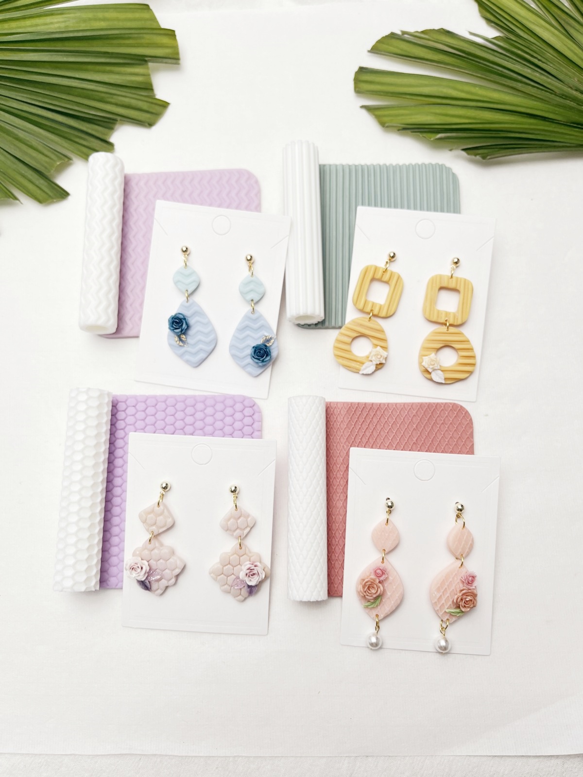 폴리머 귀걸이 폴리머 클레이 절단기 웨이브 다이아몬드  - Diamond Stud Earrings 리뷰 및 가격