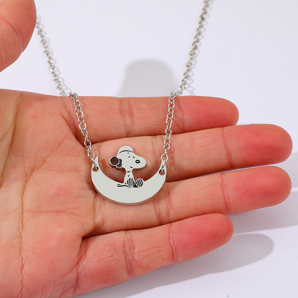 귀여운 만화 강아지 에나멜 하트 펜던트 목걸이 - 여성 - Mens Dog Tag Necklace 리뷰 및 가격