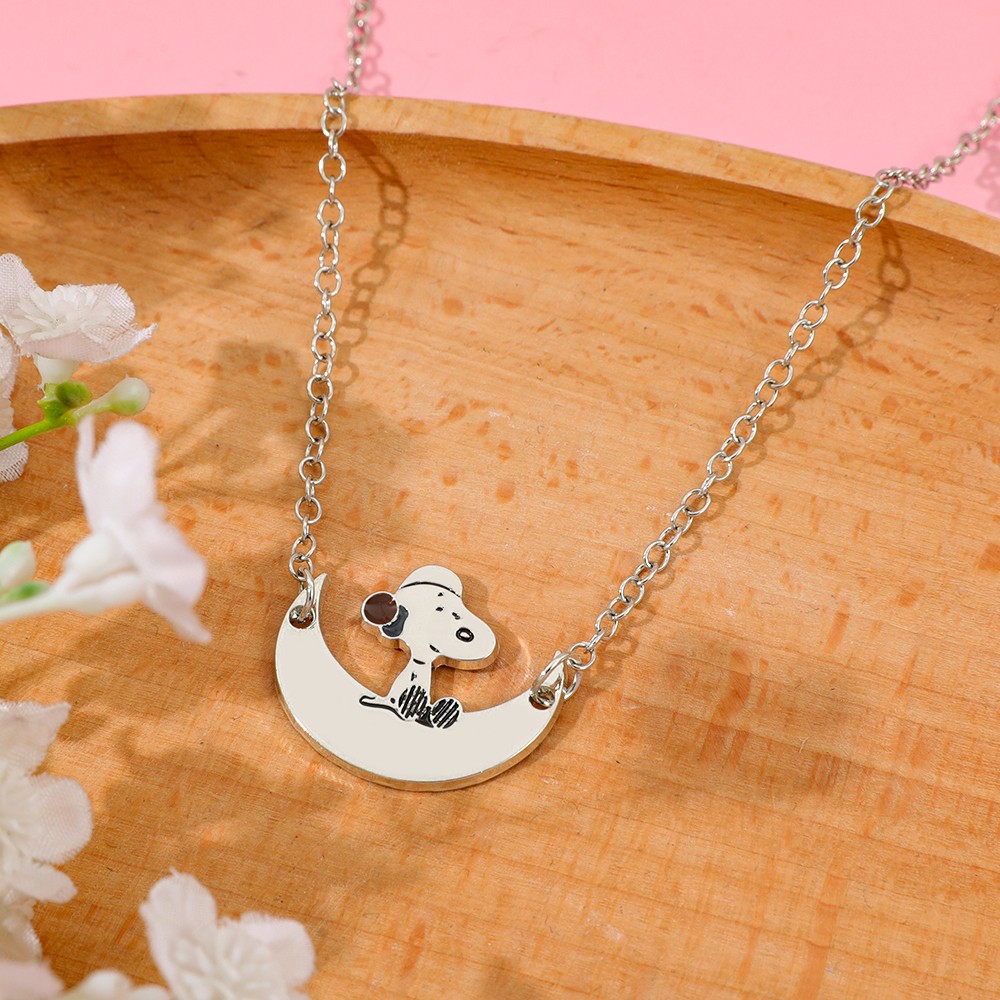 귀여운 만화 강아지 에나멜 하트 펜던트 목걸이 - 여성 - Mens Dog Tag Necklace 리뷰 및 가격