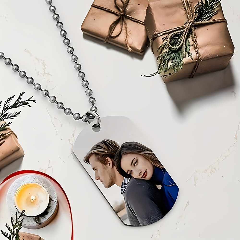 맞춤형 개인화 남성용 펜던트 목걸이, 양면 맞춤형 컬러 - Mens Dog Tag Necklace 리뷰 및 가격