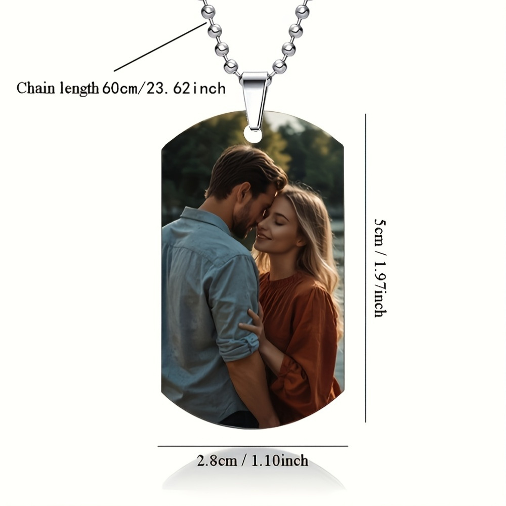 맞춤형 개인화 남성용 펜던트 목걸이, 양면 맞춤형 컬러 - Mens Dog Tag Necklace 리뷰 및 가격