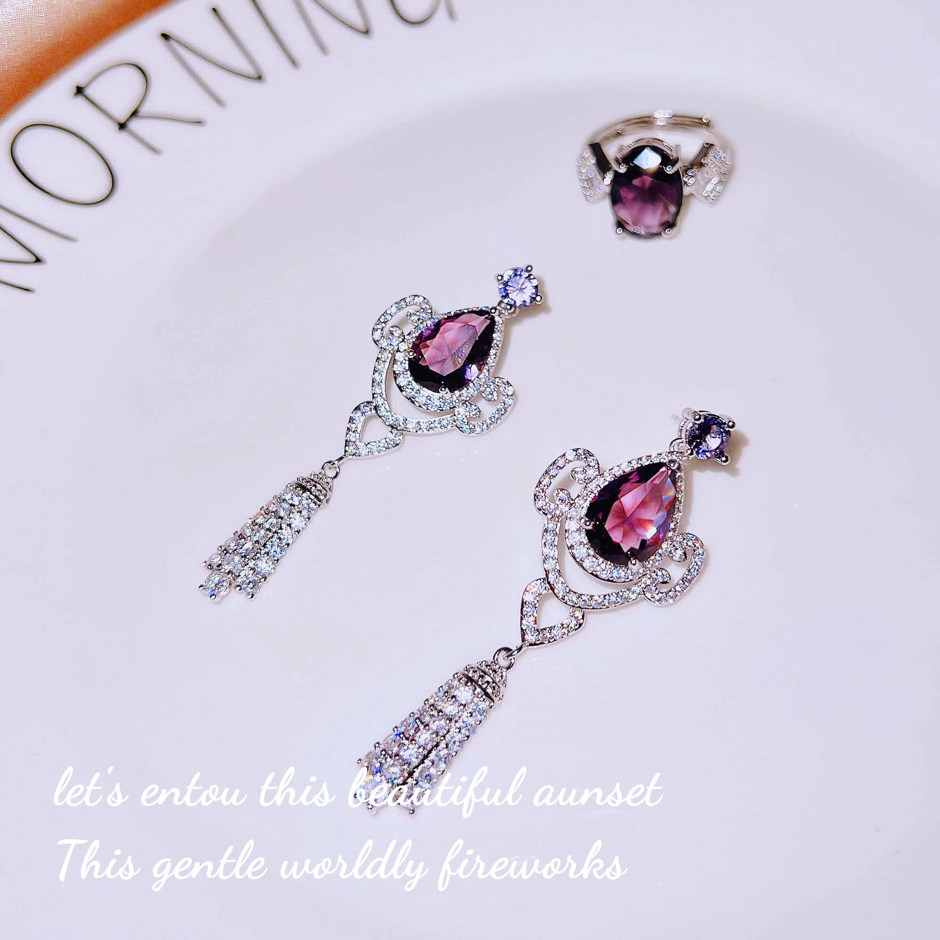 S925 스털링 실버 목걸이 신상 분위기 있는 퍼플 다 - Diamond Stud Earrings 리뷰 및 가격