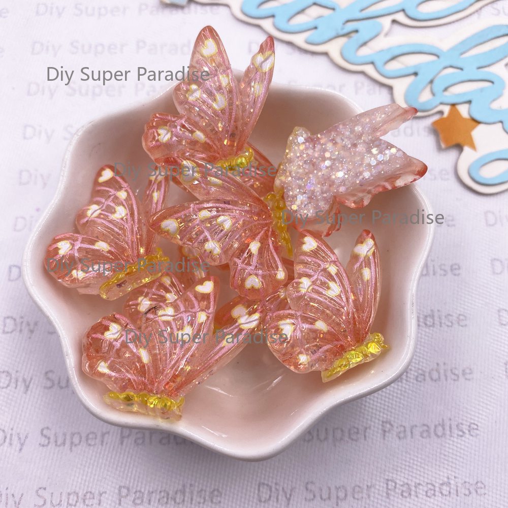10개입 컬러풀 글리터 스팽글 크리스탈 나비 플랫백 라 - Paradise Jewelry & Watches Llc 리뷰 및 가격
